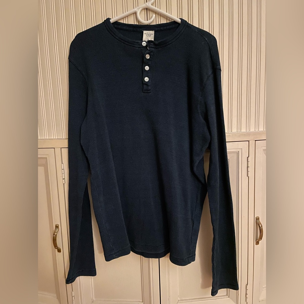 Abercrombie & Fitch Long Sleeve Thermal Shirt with Buttons